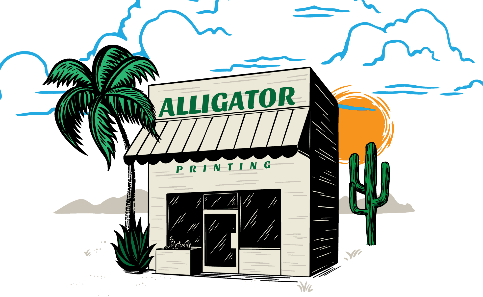 Alligatorprintingflag